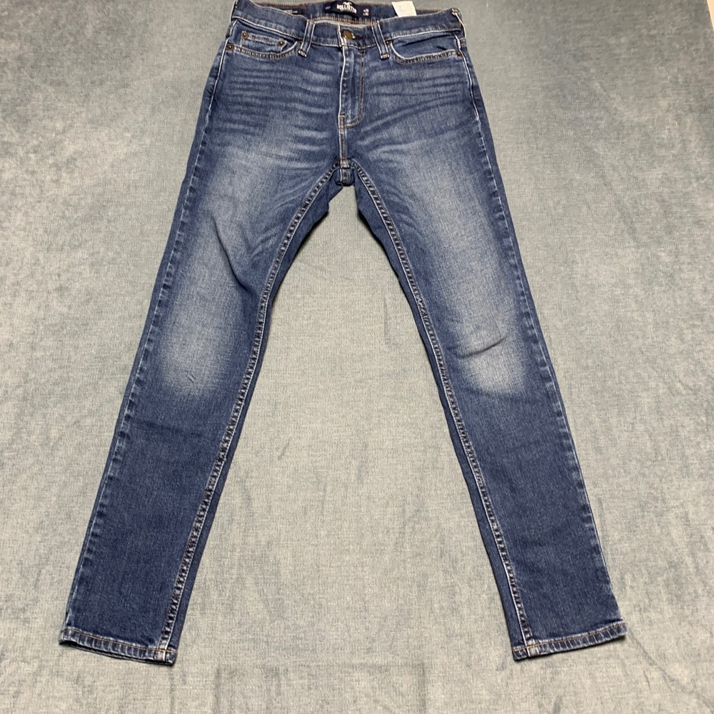 Hollister Jeans Womens 26x30 Blue Denim Medium Wash Streetwear Tapered Epic Flex